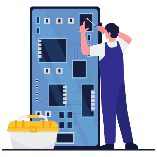 Technician Repairing Electronic Circuit